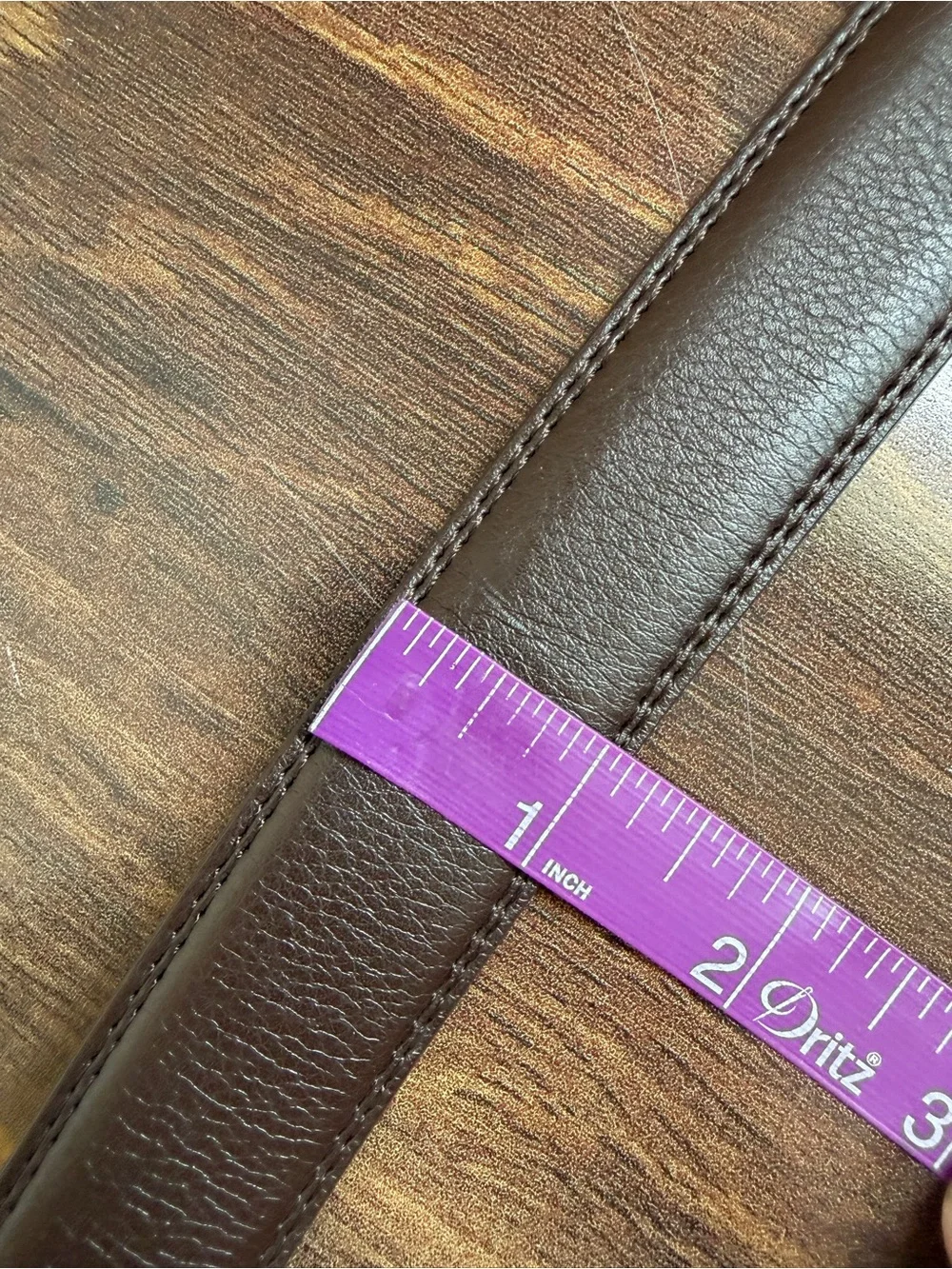 Nexbelt Brown Leather Belt Silver Hardware Cut to 48